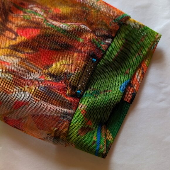 MALOKA Portugal sheer tunic blouse Sz 2 Mother PEARL buttons ART TO WEAR EUROPE - Picture 8 of 14